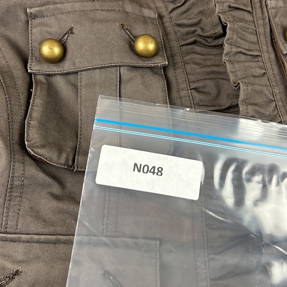 MACKAGE Military Ruffle Blazer in Taupe - Picture 14 of 14